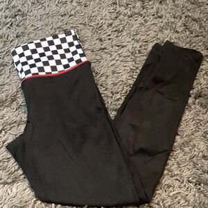 Mono B Black Checkered Leggings